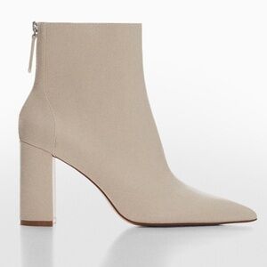 Mango Pointed-toe ankle boot swith zipper closure